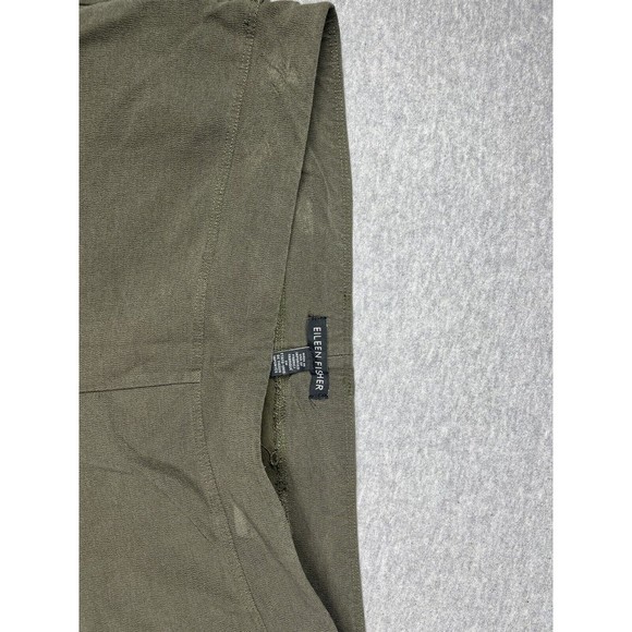 Eileen Fisher Womens Size Medium Stretch Tapered Leg Crop Pants Green - Picture 2 of 8